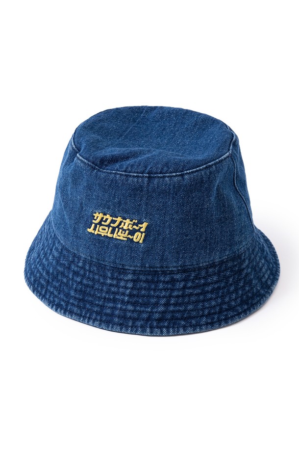 BIG WAVE - 모자 - [BIG WAVE] BOY LOGO BUCKET HAT (DENIM)