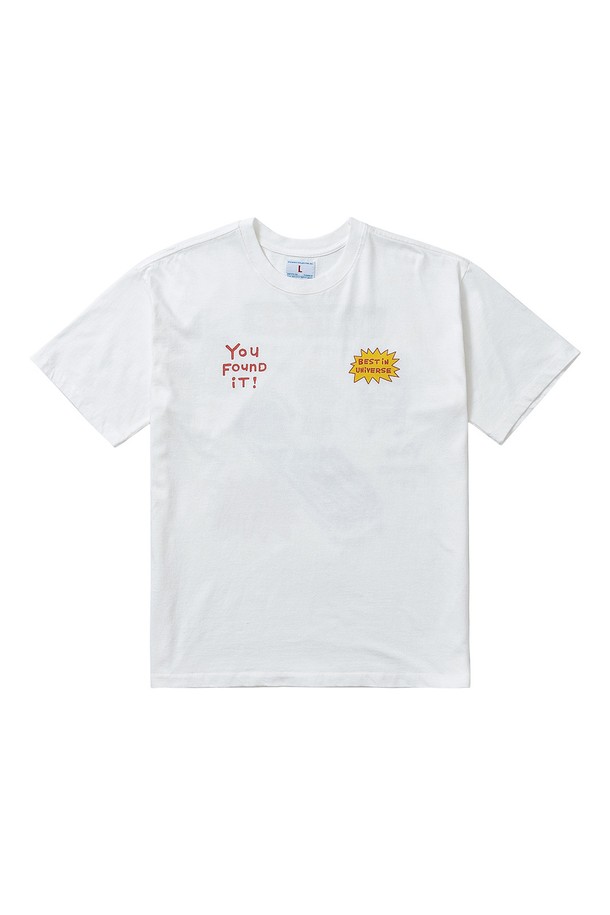 BIG WAVE - 반팔티셔츠 - [BIG WAVE]  BEST IN UNIVERSE TATTOO TEE (OFF WHITE)