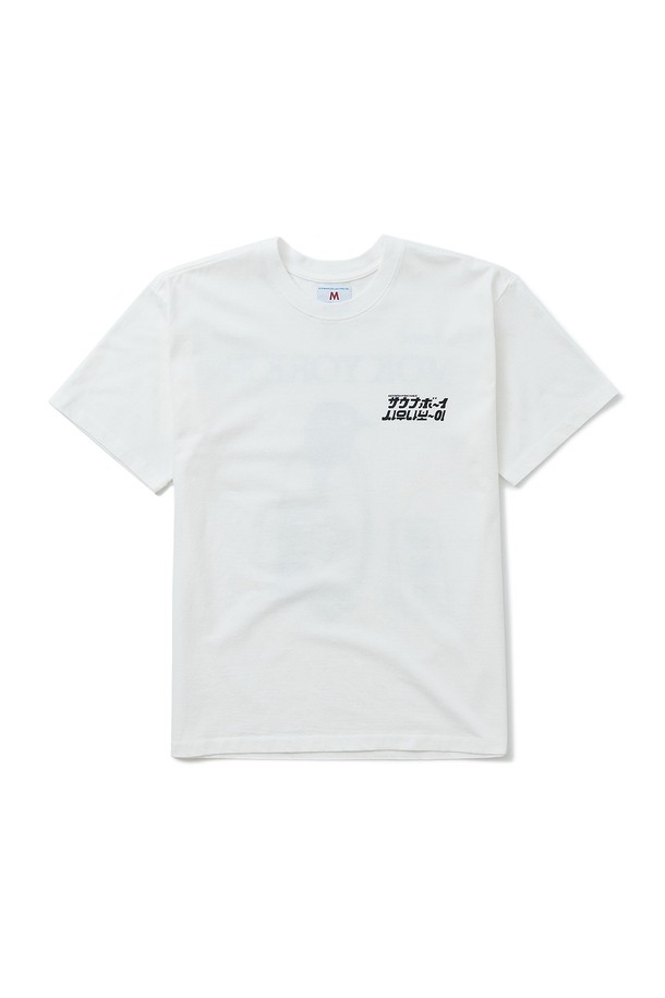 BIG WAVE - 반팔티셔츠 - [BIG WAVE] MOK YORKER TEE  (OFF WHITE)