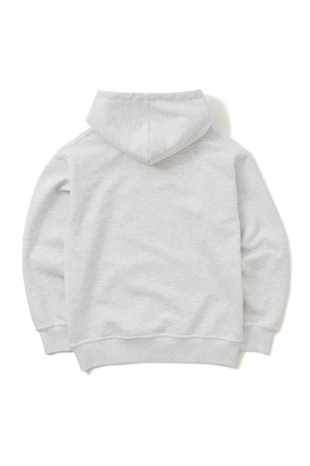 BIG WAVE - 긴팔티셔츠 - [BIG WAVE] BOO BOO 찜질방 HOODY (WHITE MELANGE)