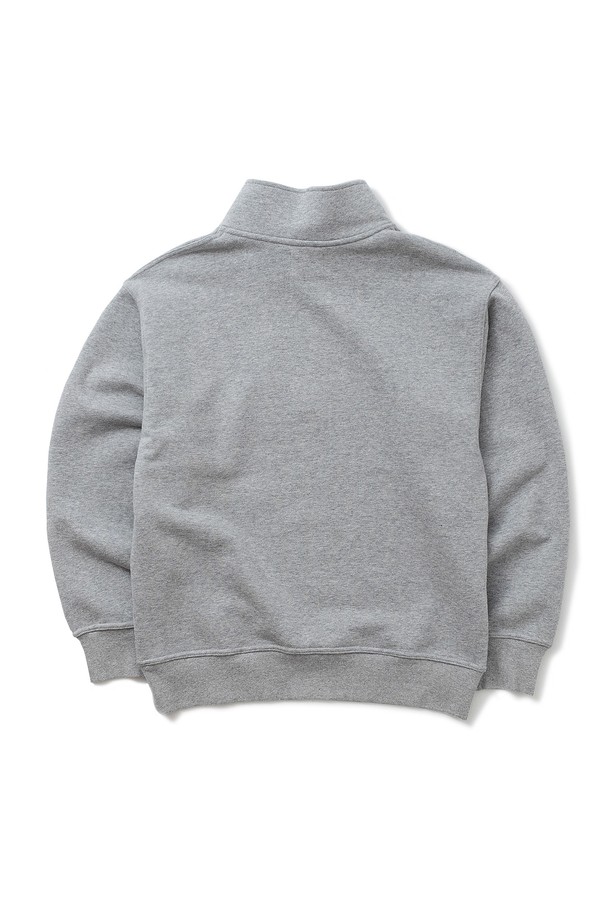 BIG WAVE - 긴팔티셔츠 - [BIG WAVE] SAUNABOY LOGO TYPE HALF-ZIP (SPORTS GREY)