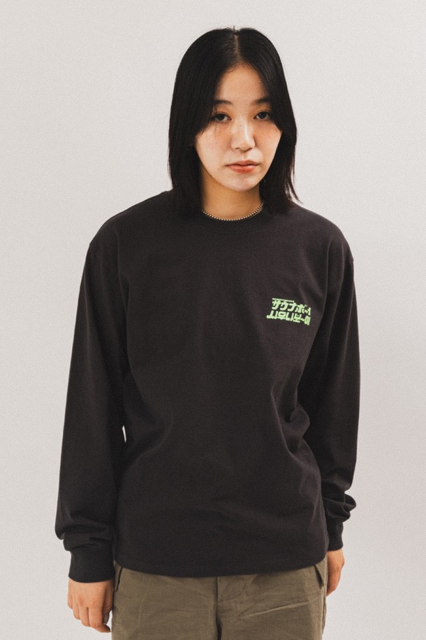 BIG WAVE - 긴팔티셔츠 - [BIG WAVE] MOK YORKER L/S TEE (WARM SLATE)