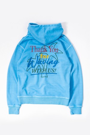 [BIG WAVE] THANK YOU PALM TREE HOODIE (SKY BLUE)