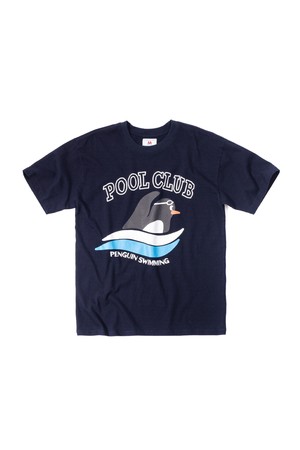 [BIG WAVE] PENGUIN SWIM POOL CLUB T-SHIRT (PEONY NAVY)