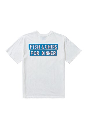 [BIG WAVE] FISH & CHIPS TEE (OFF WHITE)