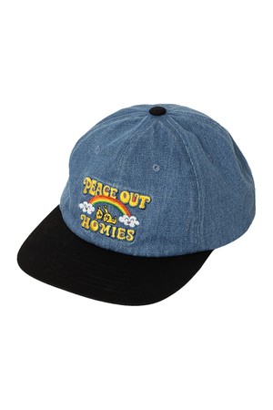 [BIG WAVE] PEACE OUT HOMIES CAP (DENIM / BLACK)