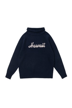 [BIG WAVE] HAWAII AUTHENTIC LOGO MOK KNIT (INDIGO)