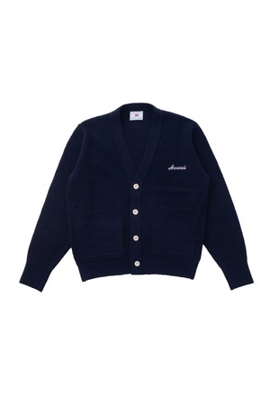 [BIG WAVE] HAWAII AUTHENTIC LOGO WAFFLE CARDIGAN (INDIGO)