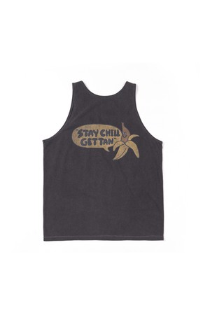STAY CHILL,GET TAN TANKTOP (EBONY)