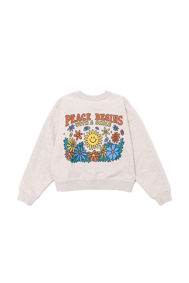 BIG WAVE - 스웻셔츠 - [BIG WAVE] PEACE AGAIN SWEATSHIRT (WOMEN)