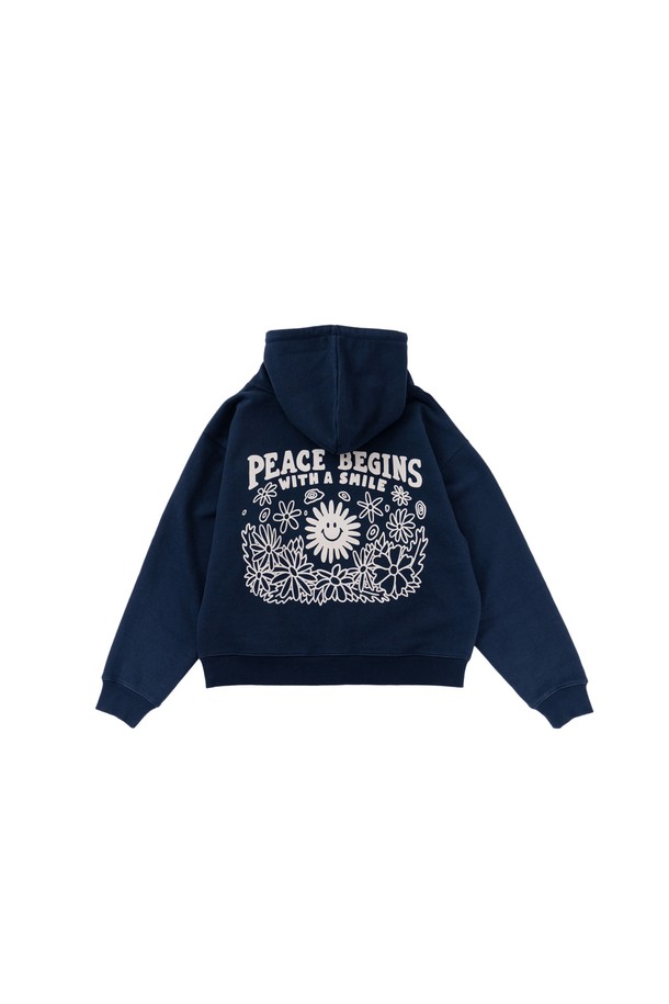 BIG WAVE - 스웻셔츠 - [BIG WAVE] PEACE AGAIN HOODY (WOMEN)