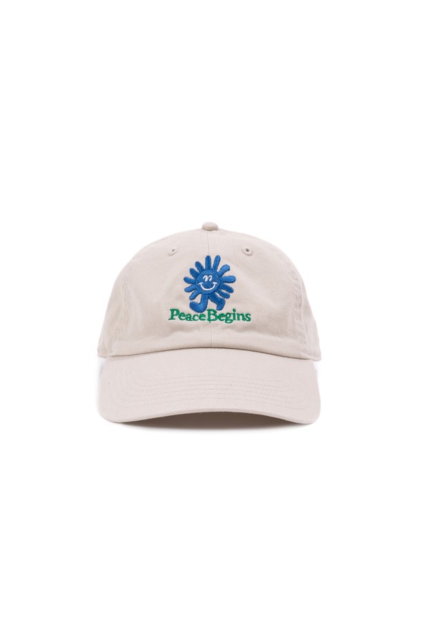 BIG WAVE - 모자 - [BIG WAVE] PEACE RUN WASHED CAP (PUTTY)