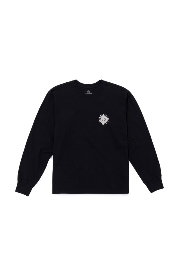 BIG WAVE - 긴팔티셔츠 - [BIG WAVE] PEACE AGAIN L/S TEE (JET BLACK)