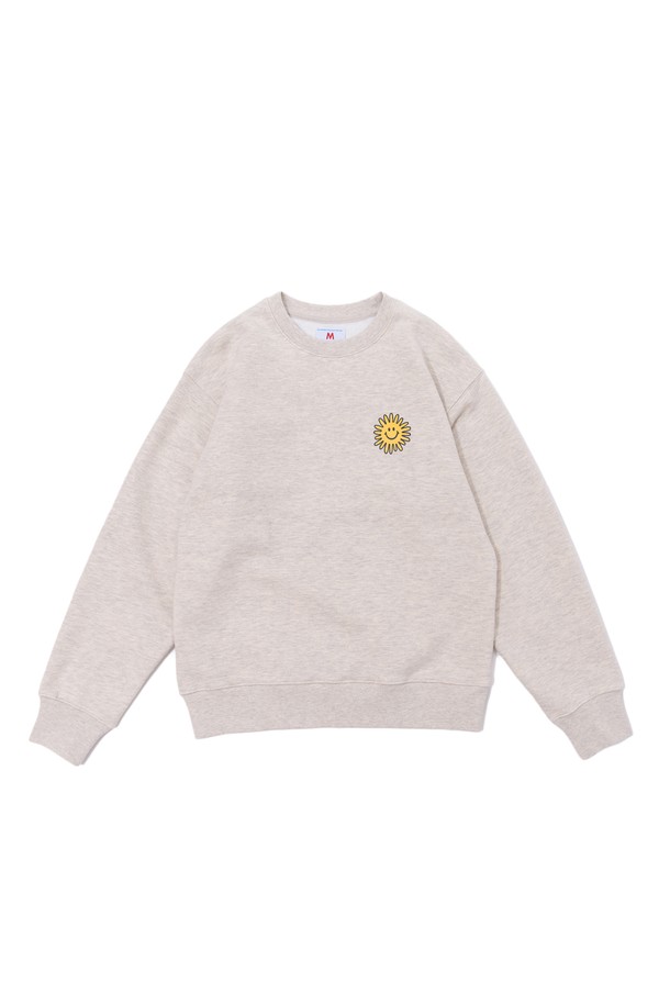 BIG WAVE - 스웨트셔츠 - [BIG WAVE] PEACE AGAIN SWEATSHIRT (OATMEAL HEATHER)