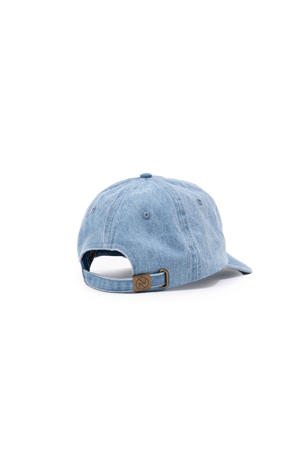 BIG WAVE - 모자 - [BIG WAVE] 24H PEACE SMILE WASHED CAP (SOFT DENIM)