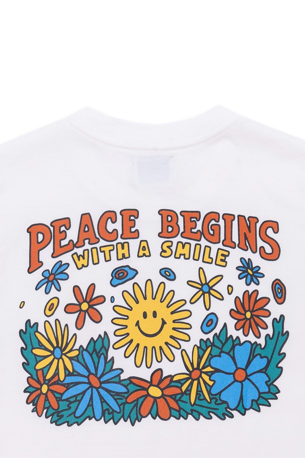 BIG WAVE - 반팔티셔츠 - [BIG WAVE] PEACE AGAIN TEE (OFF WHITE)