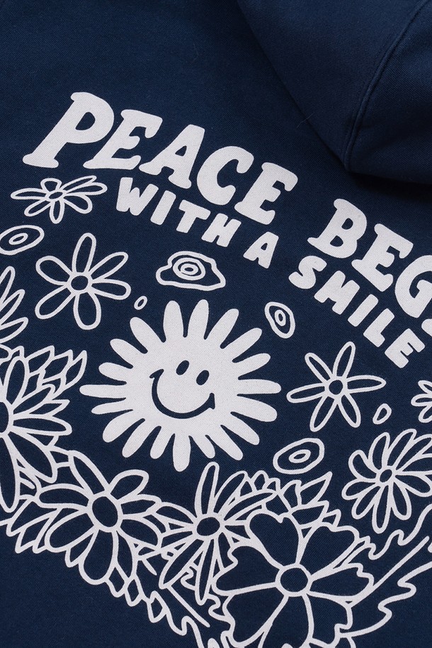 BIG WAVE - 스웻셔츠 - [BIG WAVE] PEACE AGAIN HOODY (WOMEN)