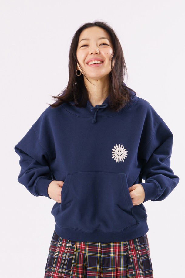 BIG WAVE - 스웻셔츠 - [BIG WAVE] PEACE AGAIN HOODY (WOMEN)