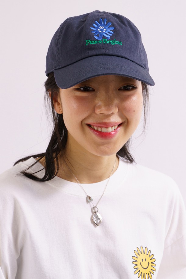 BIG WAVE - 모자 - [BIG WAVE] PEACE RUN WASHED CAP (SLATE)