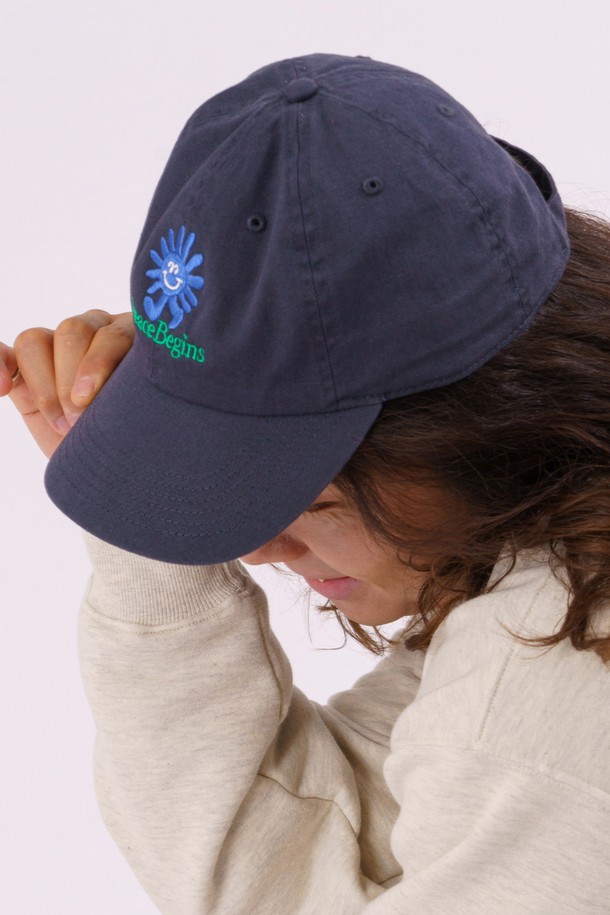 BIG WAVE - 모자 - [BIG WAVE] PEACE RUN WASHED CAP (SLATE)