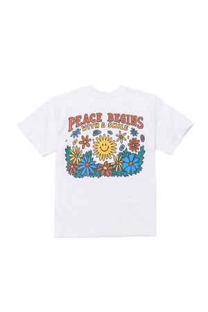 [BIG WAVE] PEACE AGAIN TEE (OFF WHITE)