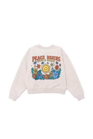 [BIG WAVE] PEACE AGAIN SWEATSHIRT (WOMEN)