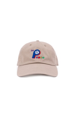 [BIG WAVE] 24H PEACE SMILE WASHED CAP (SAND KHAKI)