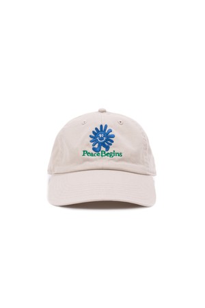 [BIG WAVE] PEACE RUN WASHED CAP (PUTTY)