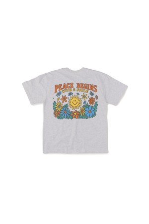 피스어게인 반팔 티셔츠 (1% 멜란지)