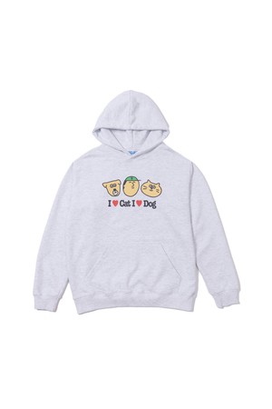 아이러브 캣 & 독 후드티 (1% 멜란지)