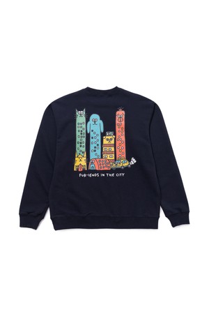 퍼-랜드 스웻셔츠 (다크 네이비)