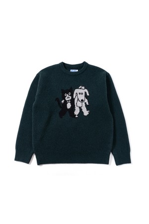 미야오 & 우프 니트 (다크 그린)