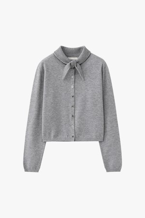 (우먼)데일리 미니멀 버튼 가디건(SET) 멜란지