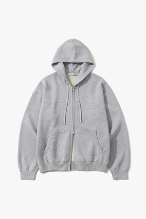 (우먼)데일리 니티드 후드 집업 멜란지