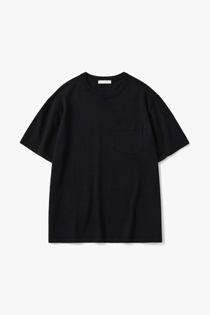 (우먼)코튼 썸머 울 보이 하프 니트 블랙