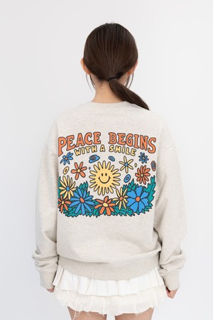 피스어게인 맨투맨 (오트밀 헤더)