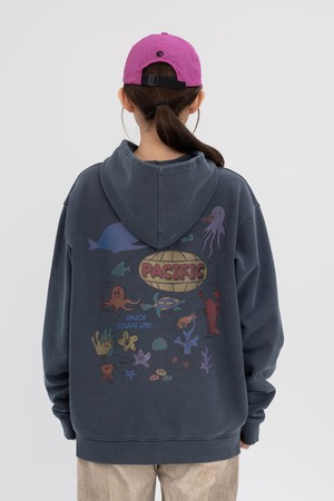 인조이 오션 라이프 후드티 (네이비)