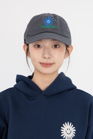 피스런 워싱 볼캡 (슬레이트)