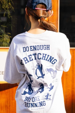 스트레칭 펭귄 반팔 티셔츠 (애쉬 그레이)