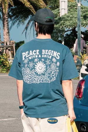 피스어게인 반팔 티셔츠 (네이비)