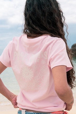 피스어게인 그래픽 우먼 티셔츠 (핑크)