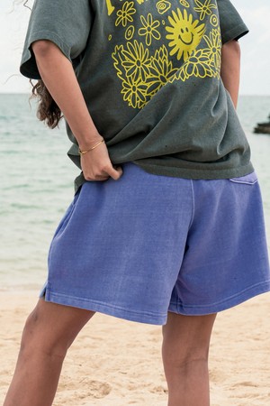 피그먼트 거북이 스웻 반바지 (라벤더)