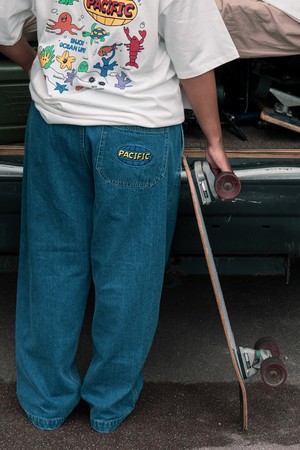 퍼시픽 빈티지 워싱 데님팬츠 (중청)