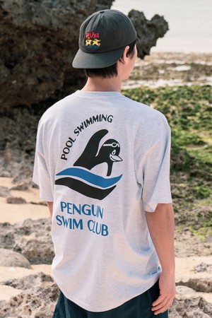 펭귄 스윔 클럽 반팔 티셔츠 (애쉬 그레이)