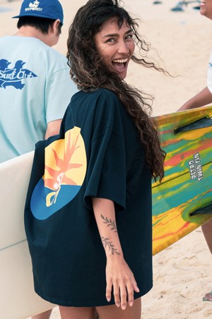 선시티 스마일 박서핏 티셔츠 (네이비)