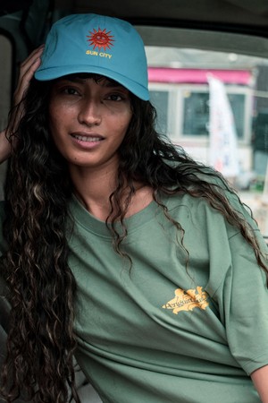 선시티 스마일 나일론 캡 (스카이 블루)