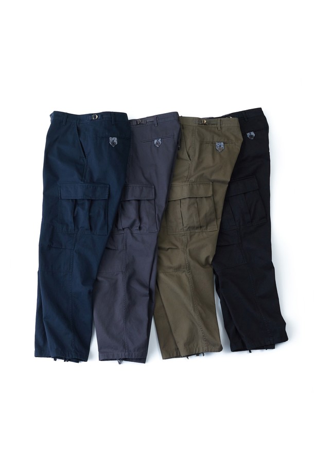 RAMOLIN - 캐주얼팬츠 - Urbane Fatigue Pants Black