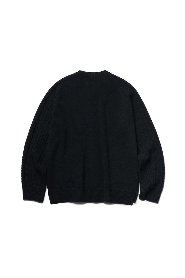 RAMOLIN - 가디건 - Lisse Merino U Cardigan Black