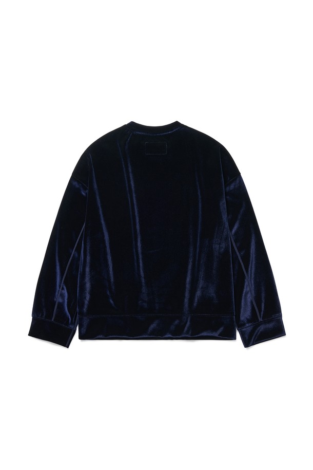 RAMOLIN - 스웨트셔츠 - Velour Sweatshirts Navy 