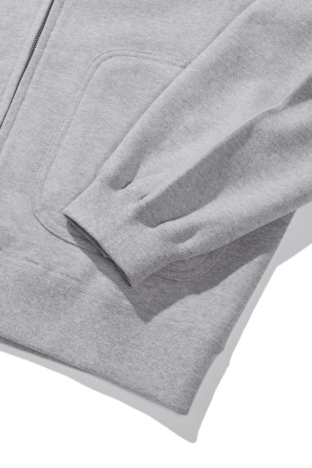 RAMOLIN - 후디 - Fort Zip-up Hoodie Heather Gray